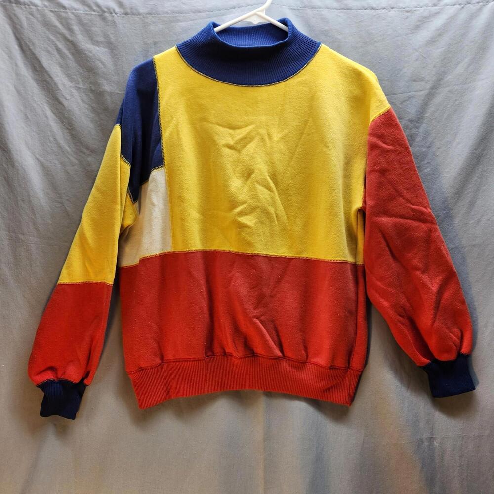 Vintage Starting Point Color Block Sweatshirt Women Size Medium 1980s‎